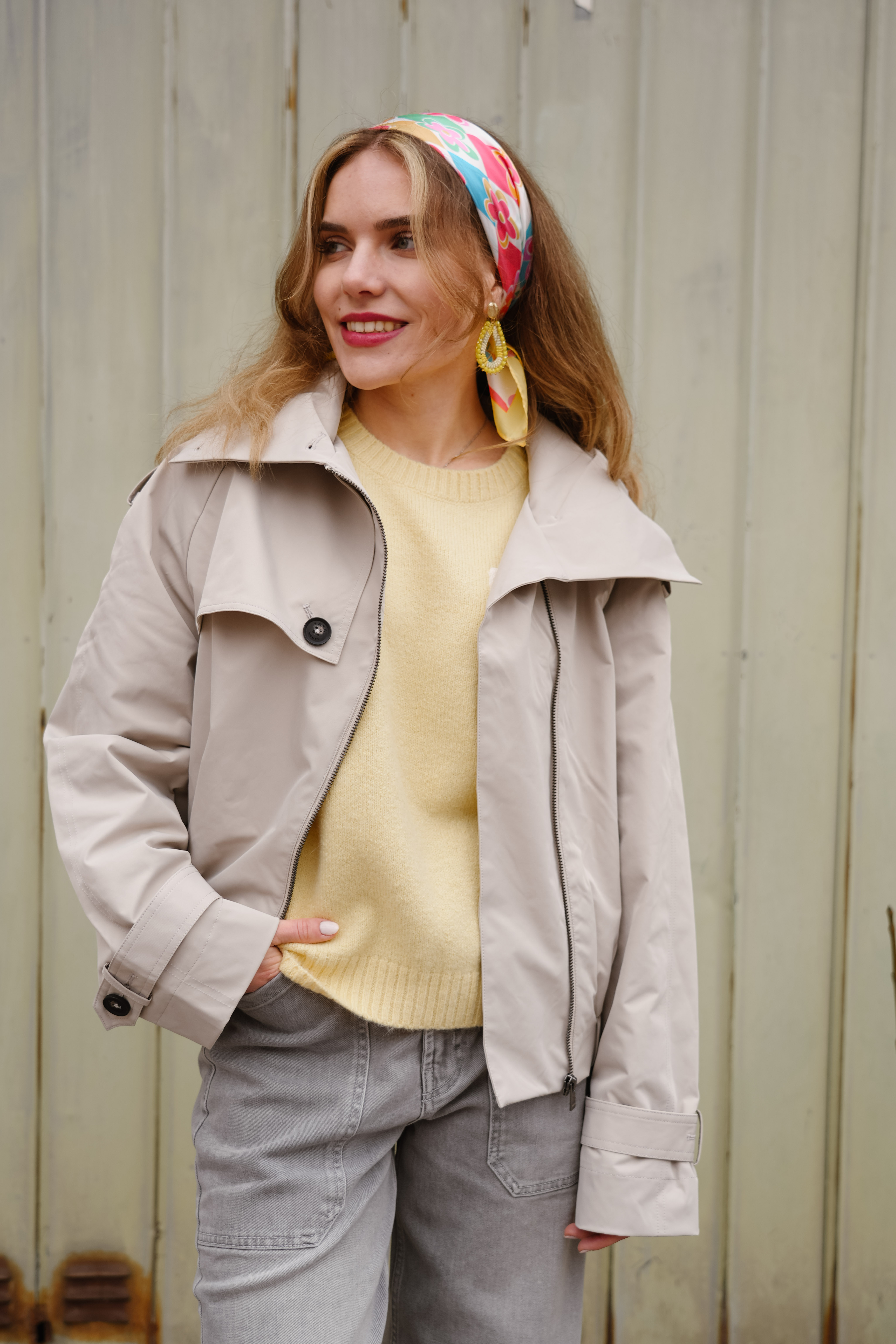 Trenchcoat-Bomberjacke von Yaya 