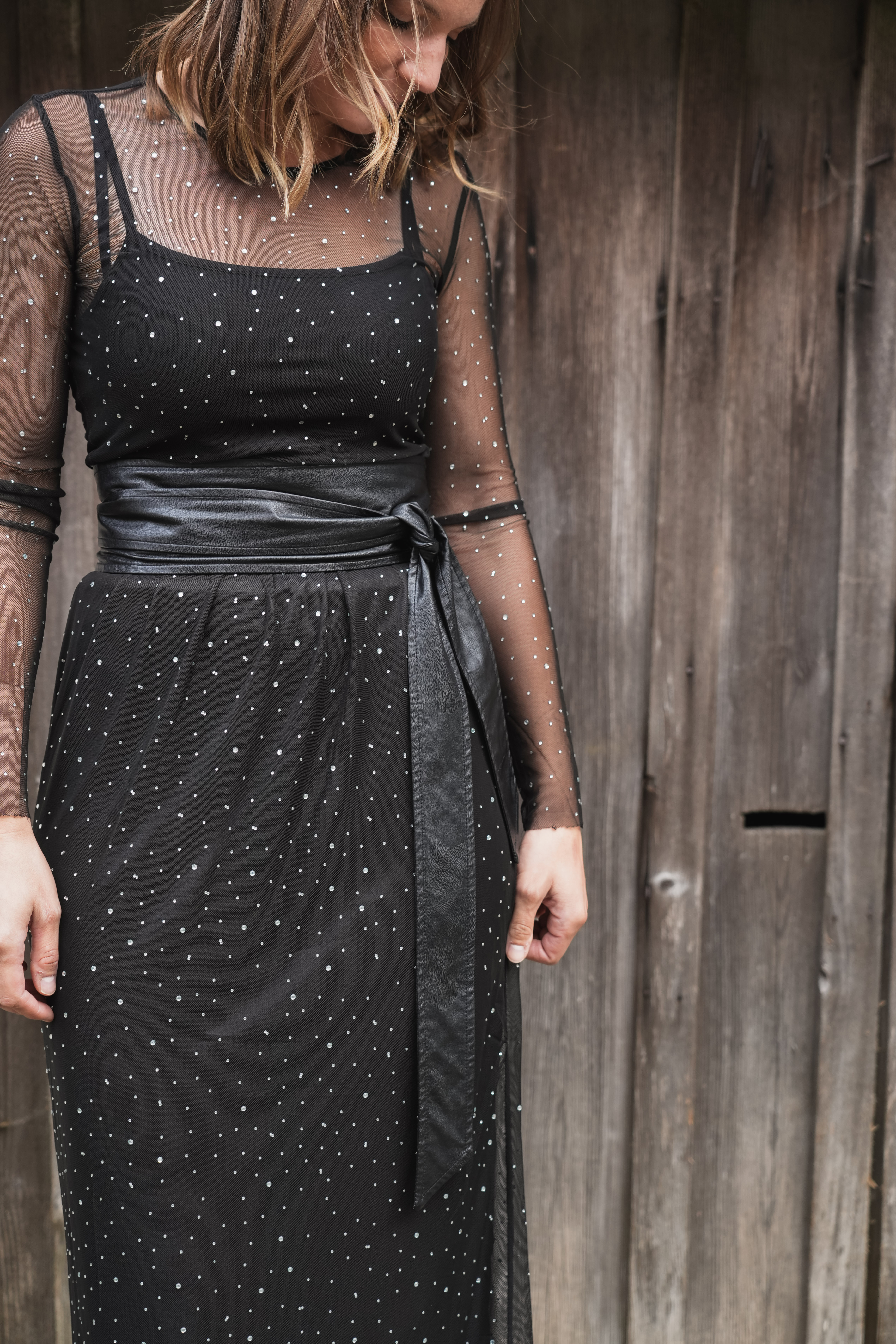 T-Shirt Kastinna mit Glitzer-Mesh von Kaffe