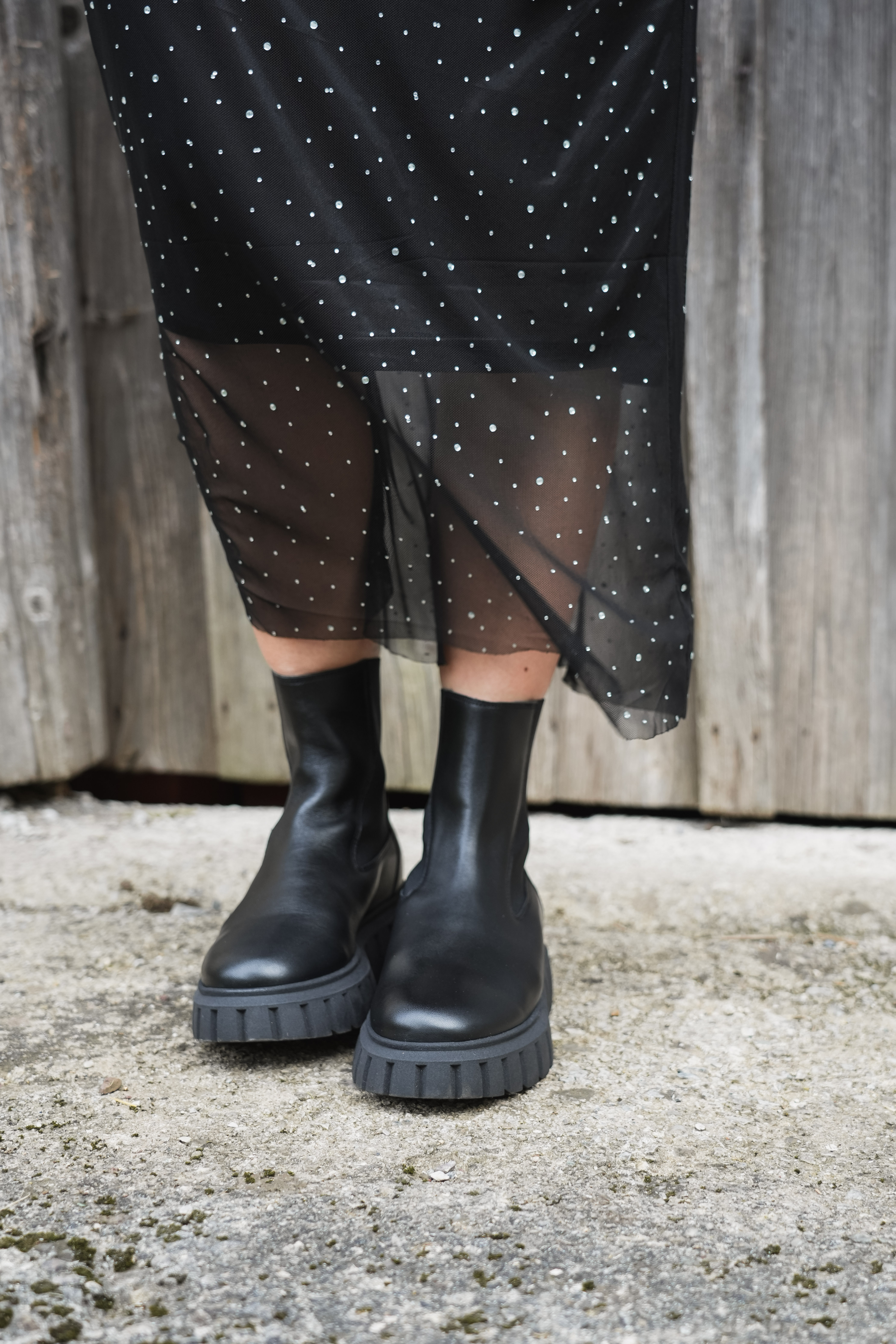 Rock Kastinna mit Glitzer-Mesh von Kaffe