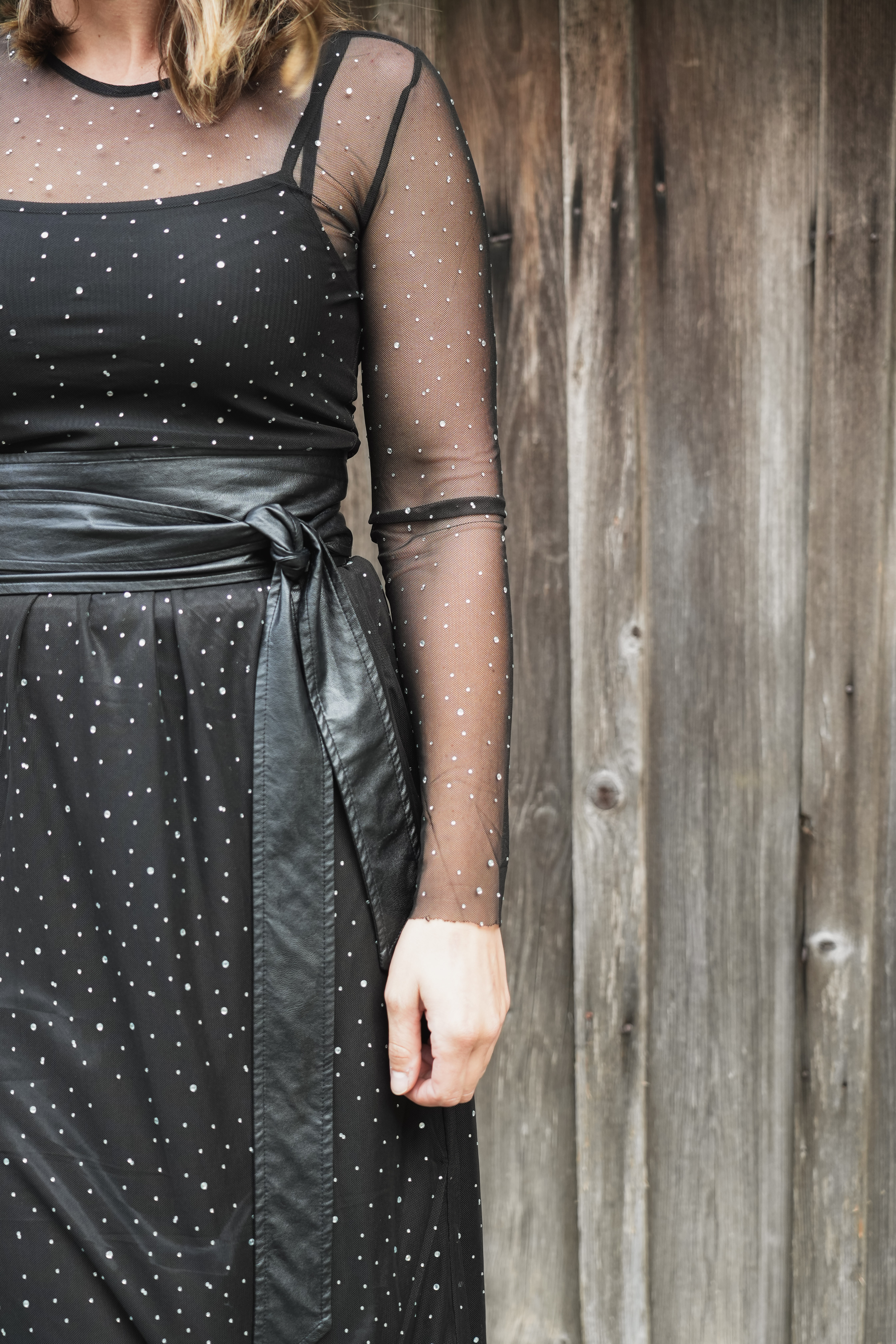 T-Shirt Kastinna mit Glitzer-Mesh von Kaffe